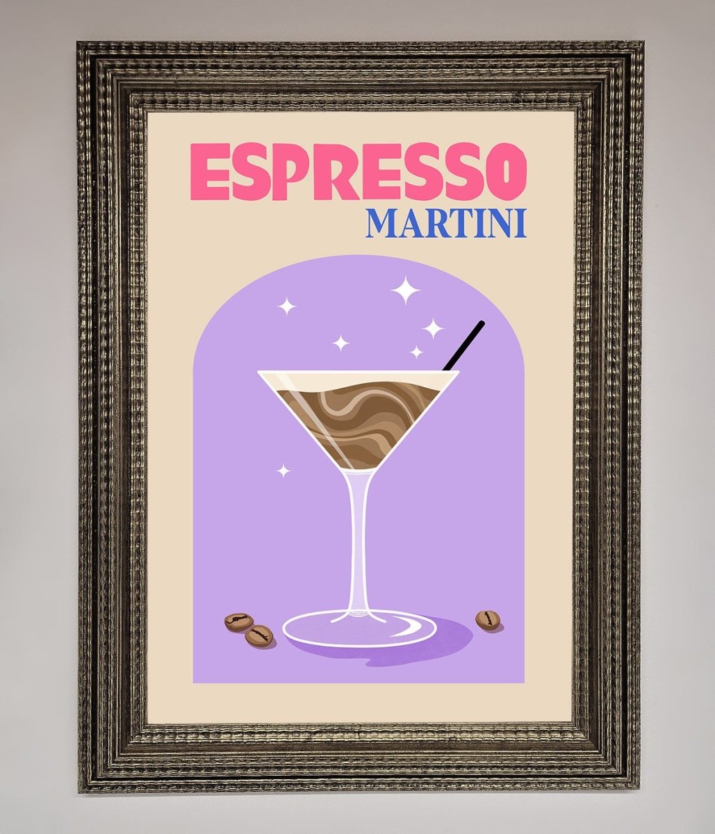 Espresso Martini Lilac Framed Print