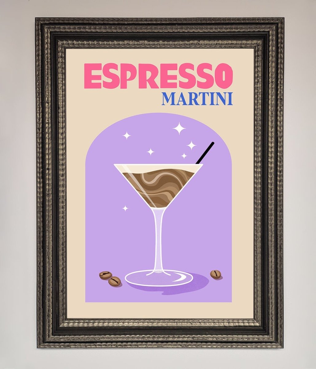 Espresso Martini Lilac Framed Print