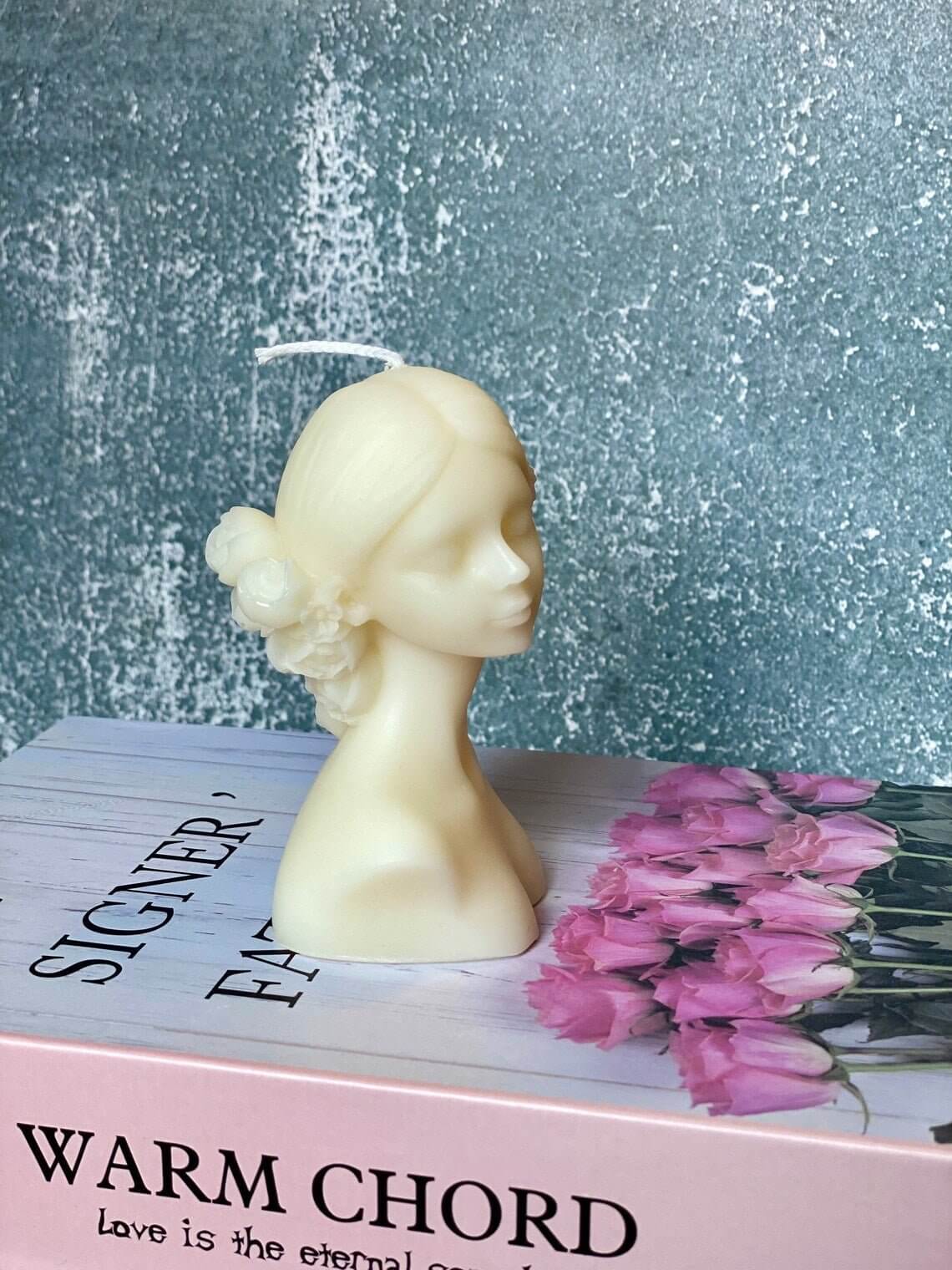 Flower Girl & Blindfolded Lady Candles - Stunning Blindfolded Flower Girl Candle