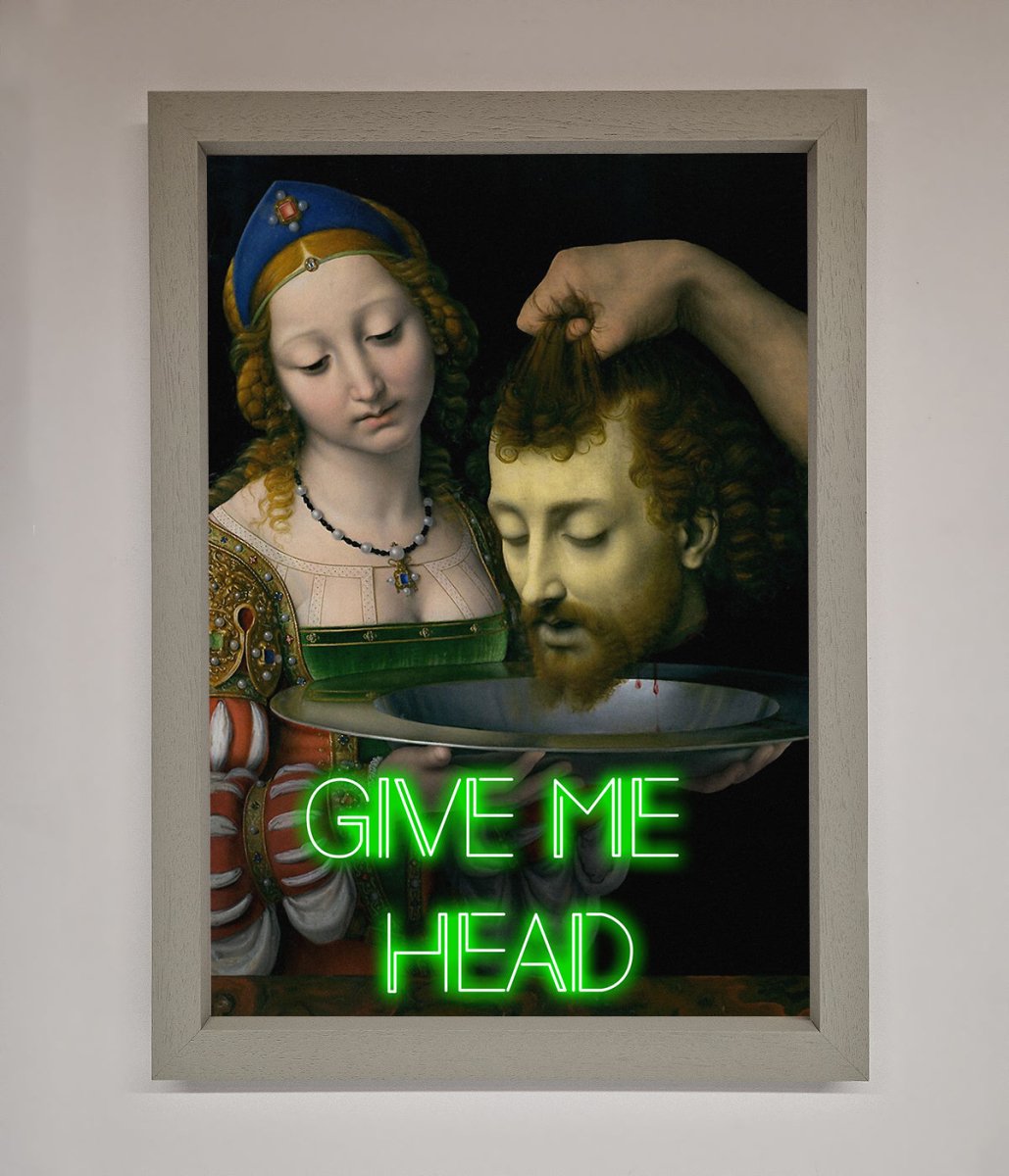 Give Me Head Renaissance Framed Poster