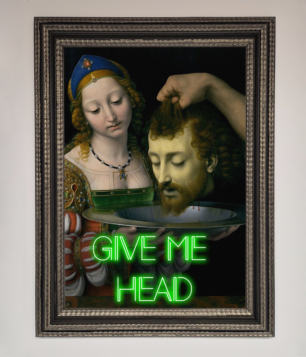 Give Me Head Renaissance Framed Poster
