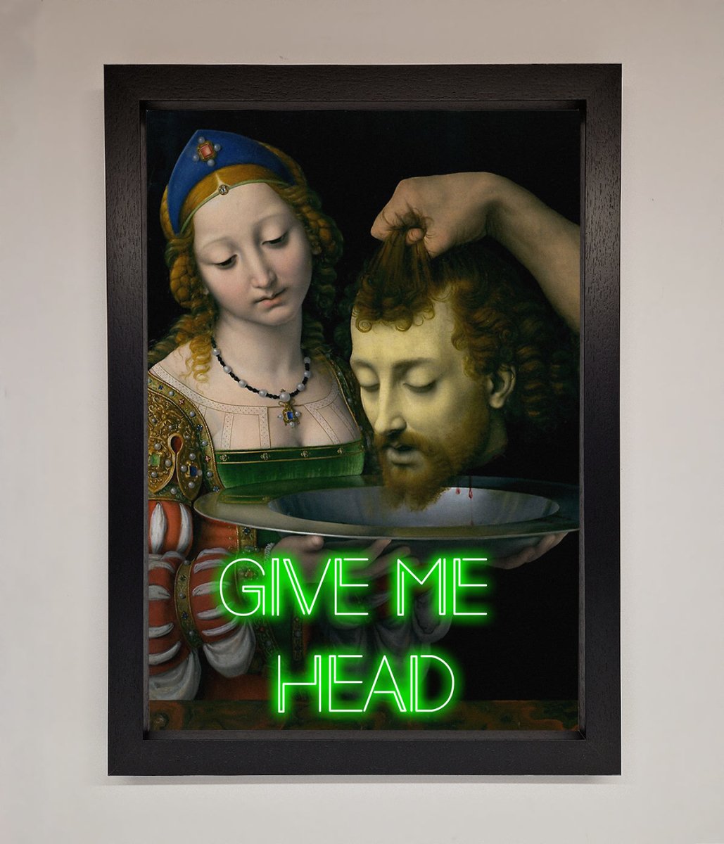 Give Me Head Renaissance Framed Poster