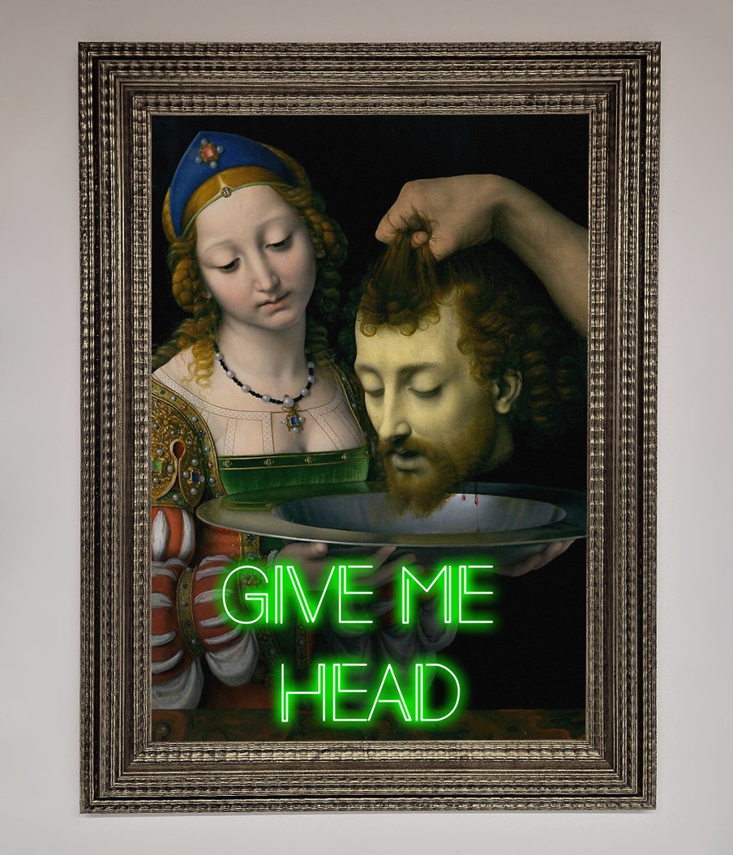Give Me Head Renaissance Framed Poster