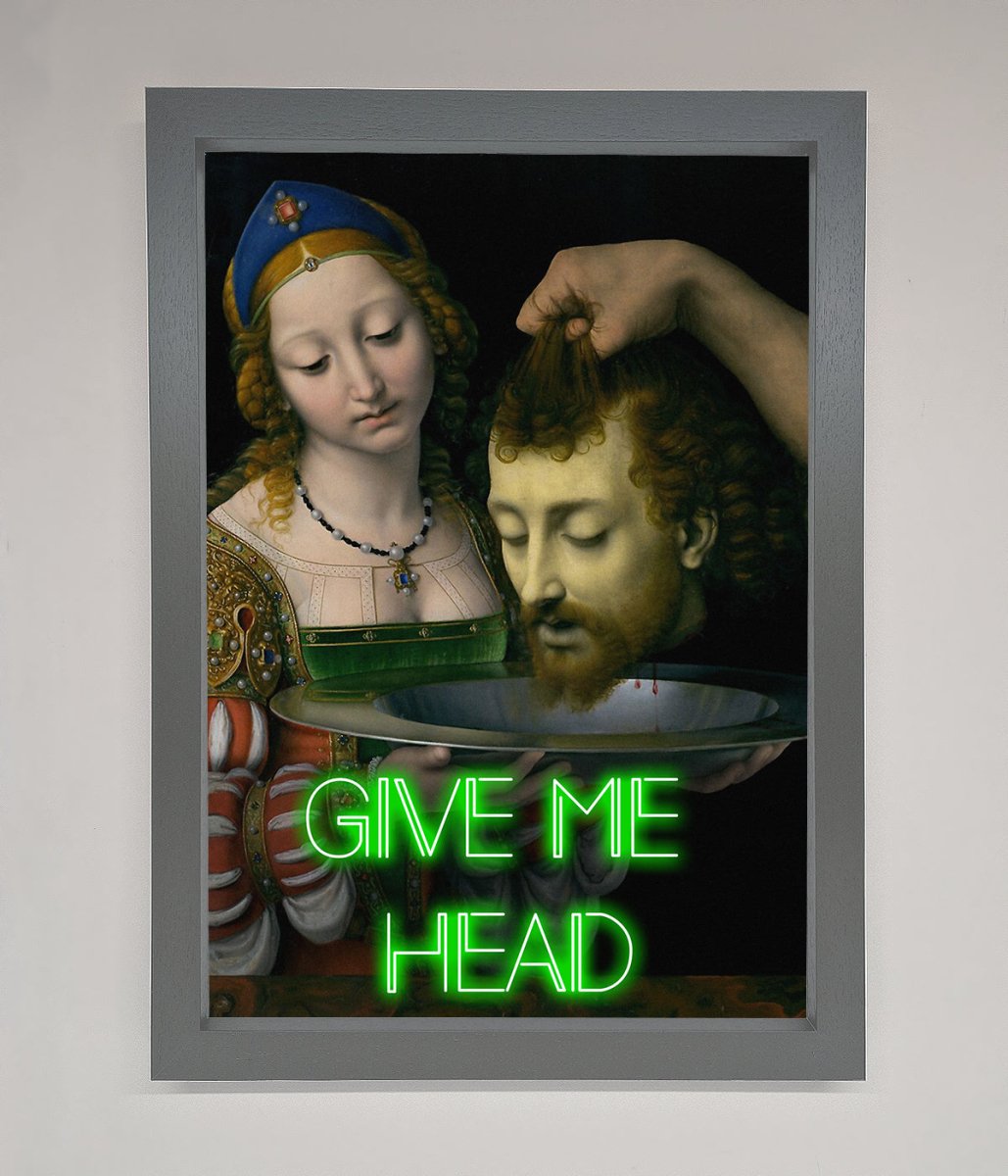 Give Me Head Renaissance Framed Poster