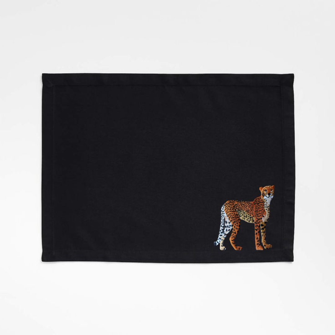 Table Mats - Cheetah Embroidery
