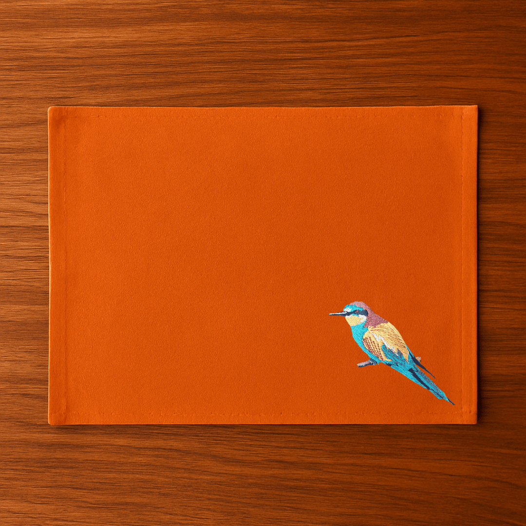 Table Mats - Bee Eater Embroidery