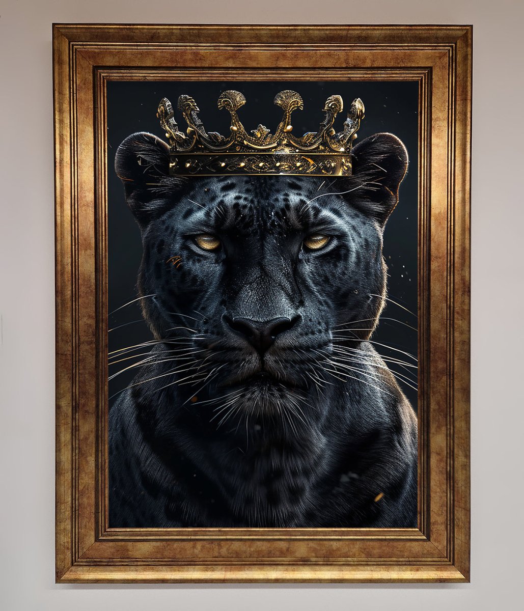 King Panther Framed Wall Art