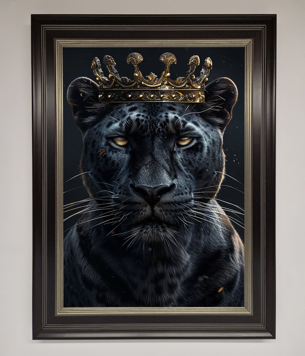 King Panther Framed Wall Art