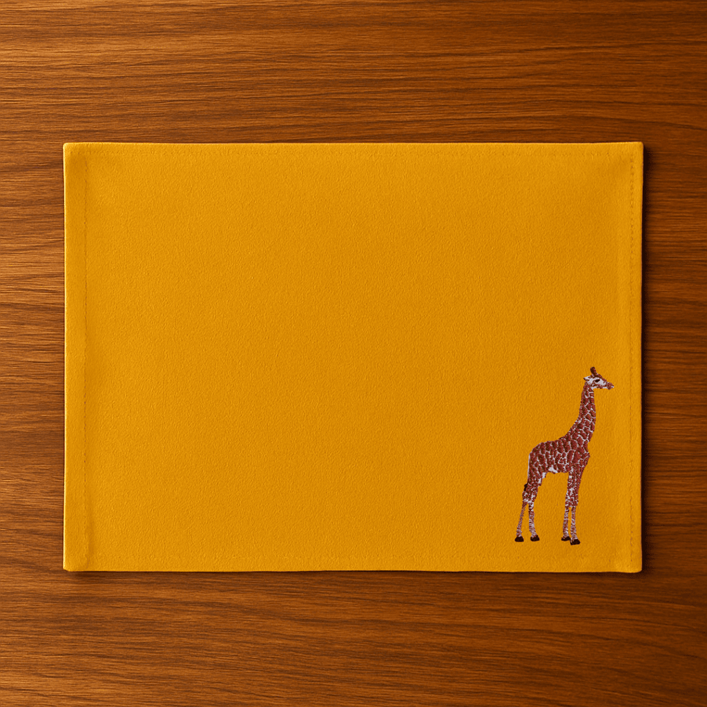 Table Mats - Giraffe Embroidery