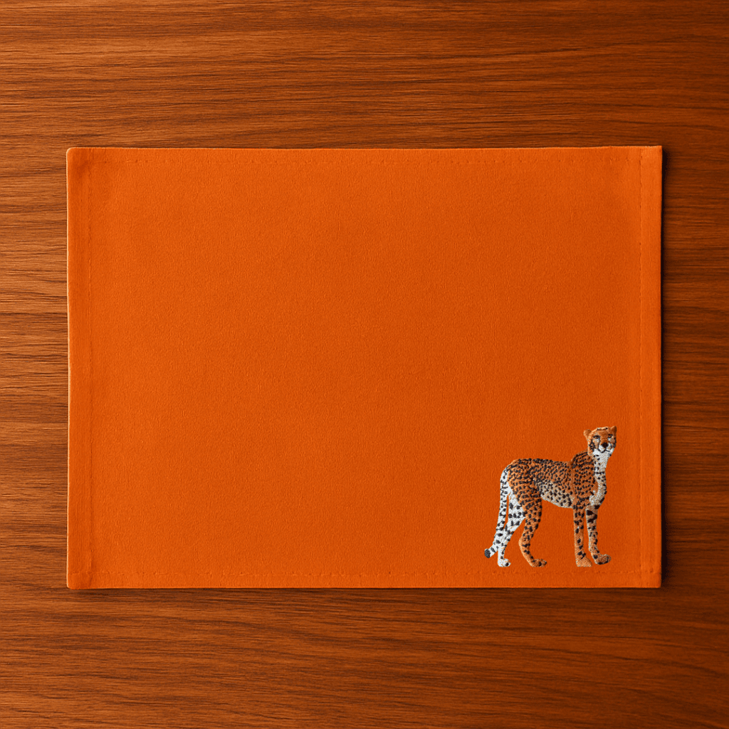 Table Mats - Cheetah Embroidery