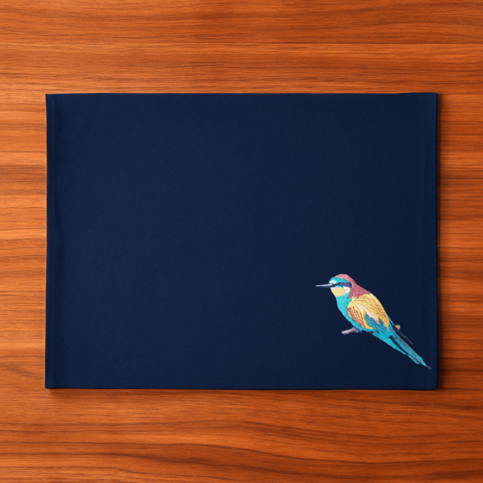 Table Mats - Bee Eater Embroidery