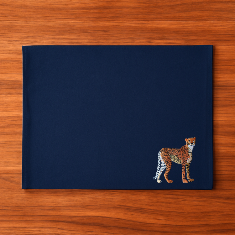 Table Mats - Cheetah Embroidery