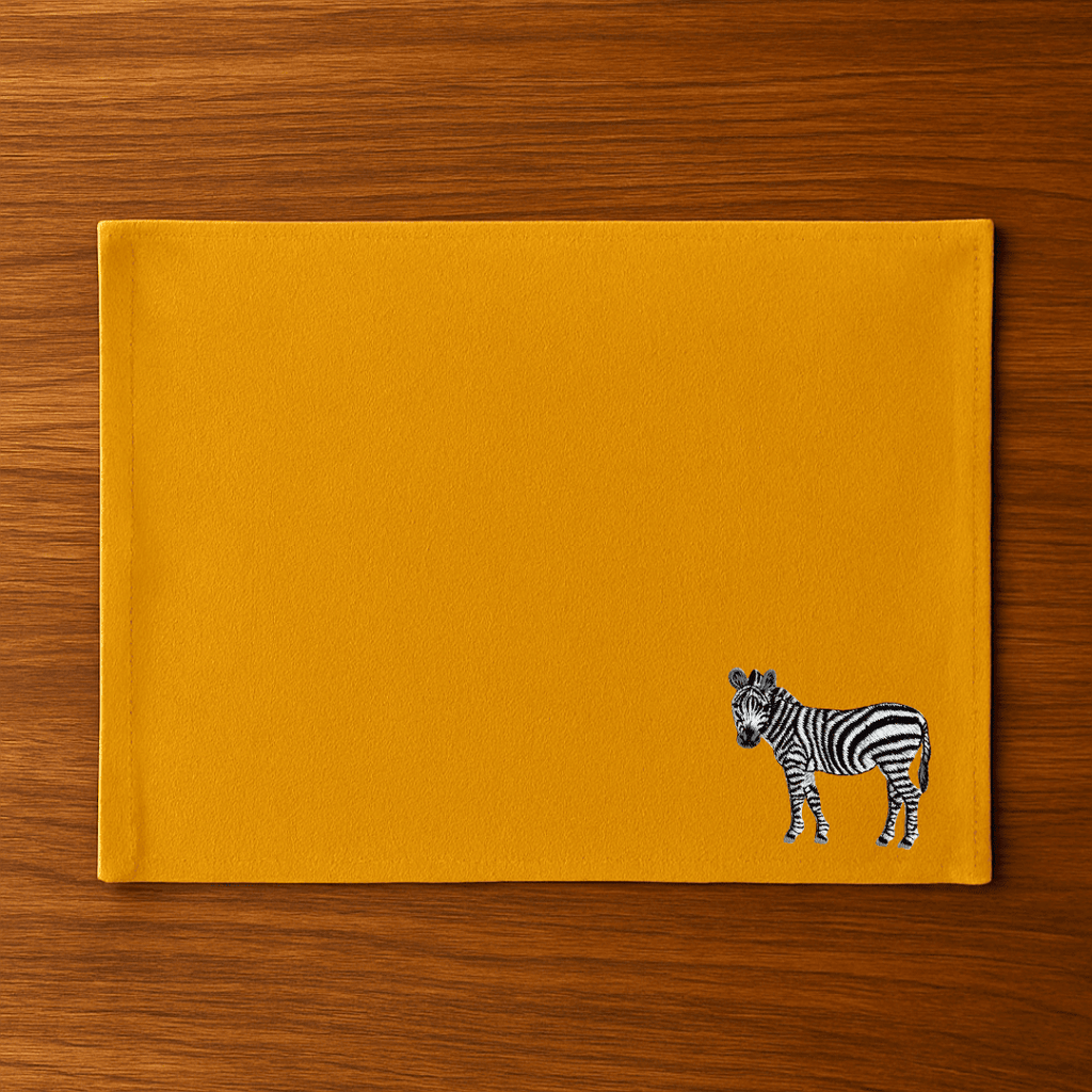 Table Mats - Zebra Embroidery