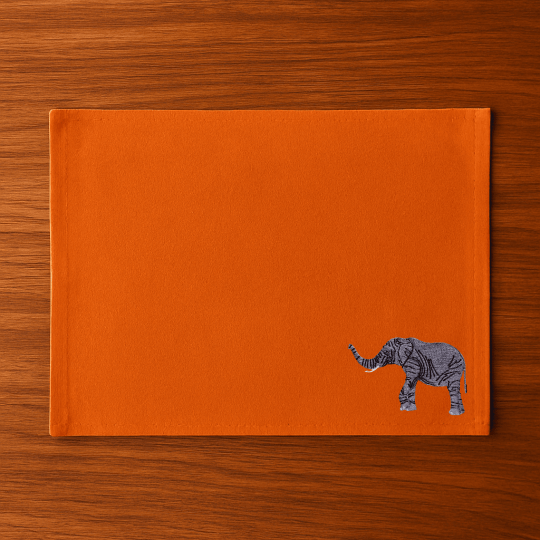 Table Mats - Elephant Embroidery-0