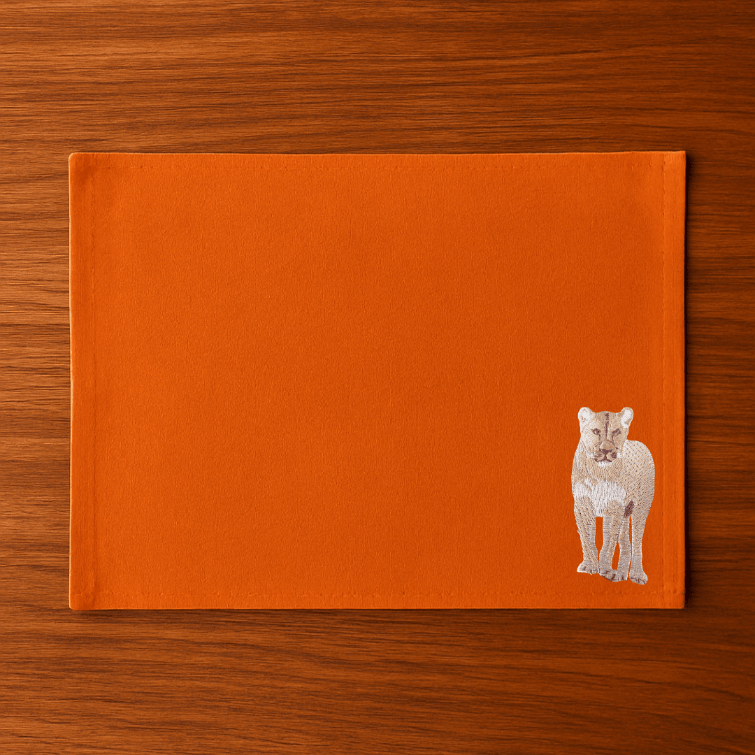 Table Mats - Lion Embroidery