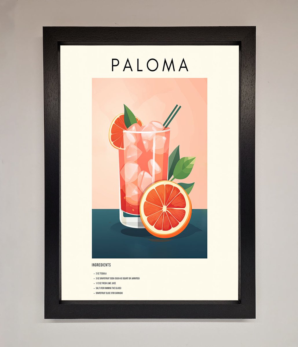 Paloma Cocktail Framed Poster