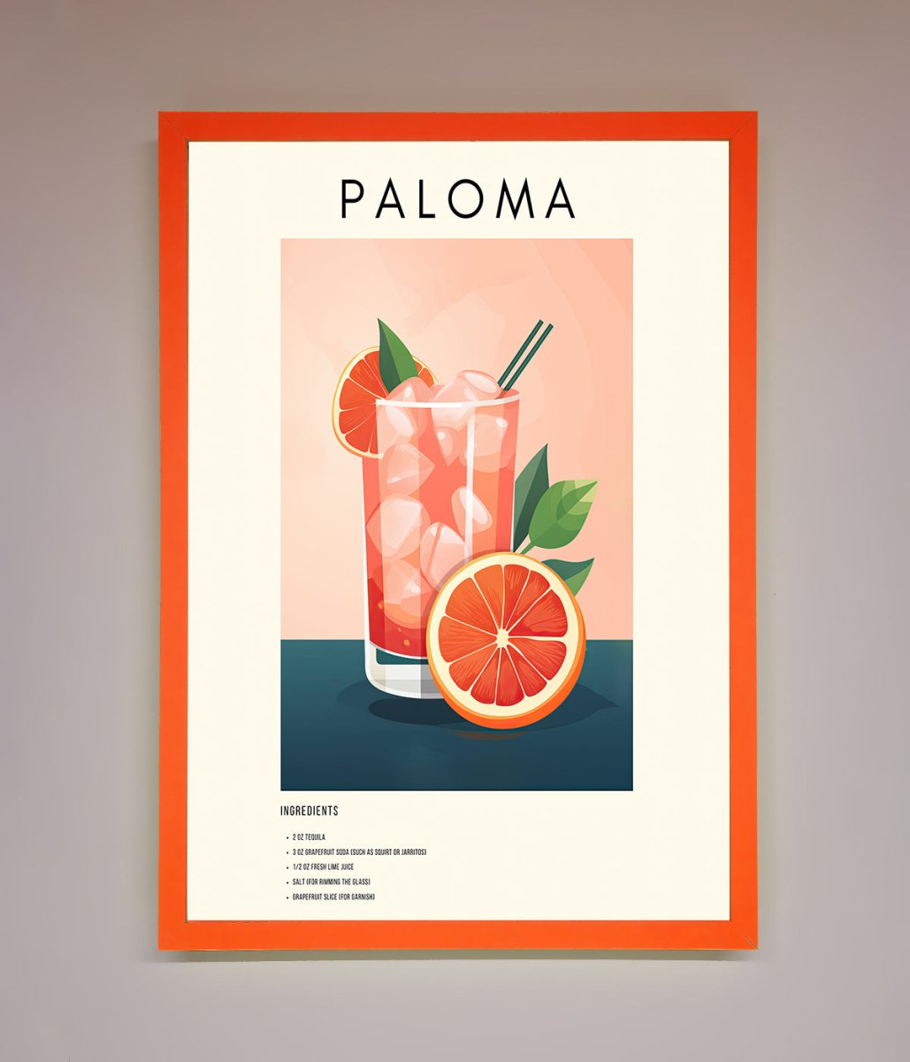 Paloma Cocktail Framed Poster