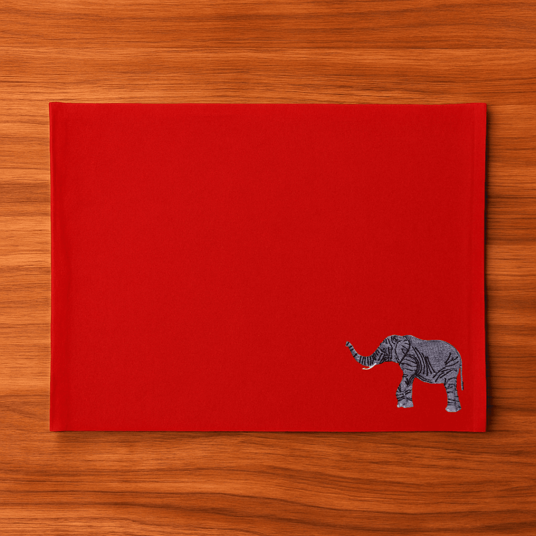 Table Mats - Elephant Embroidery-3