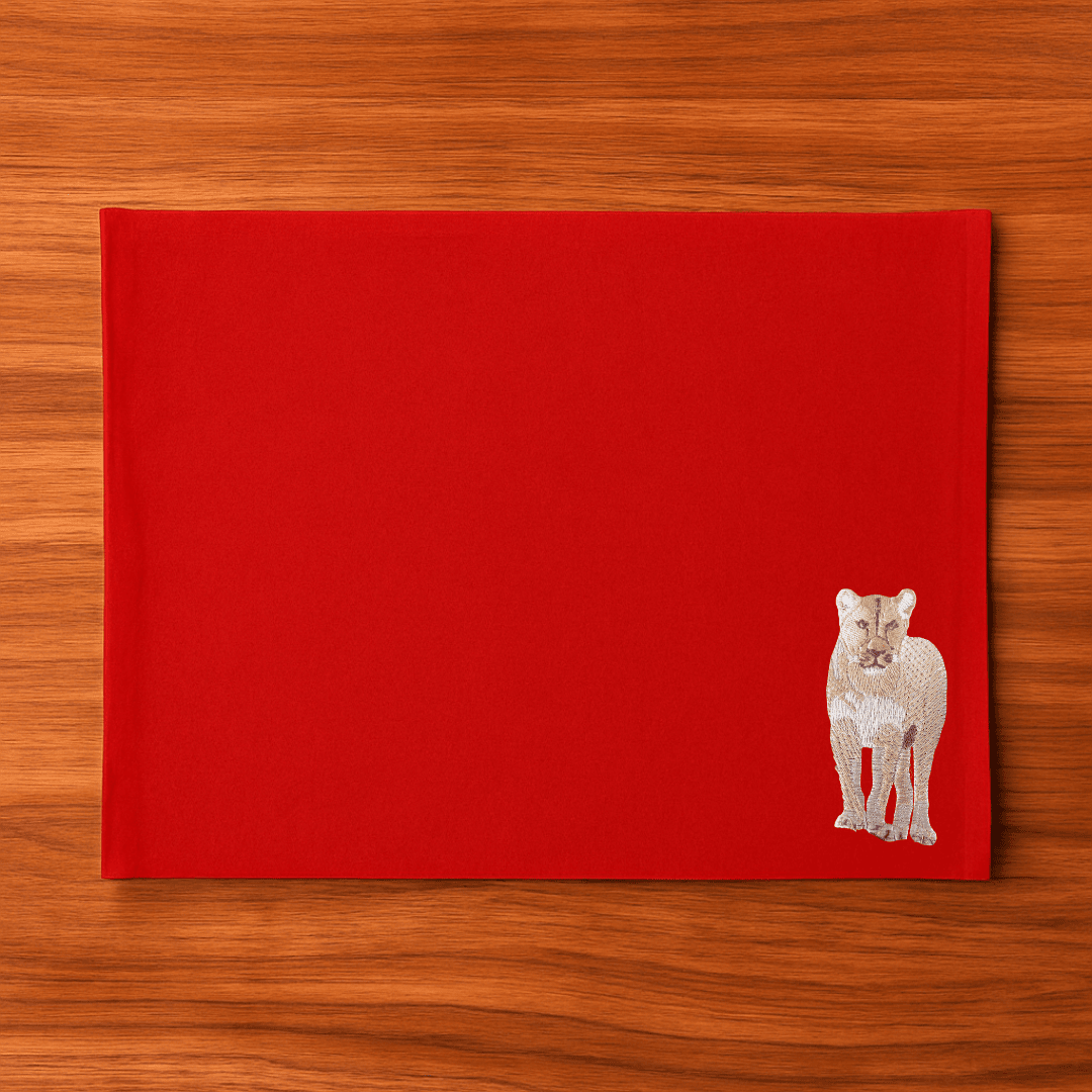Table Mats - Lion Embroidery