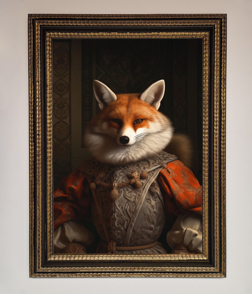 Renaissance Fox Framed Poster