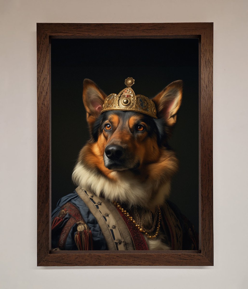 Renaissance German Shepherd Framed Wall Art