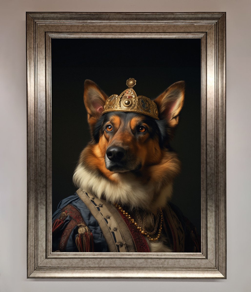 Renaissance German Shepherd Framed Wall Art