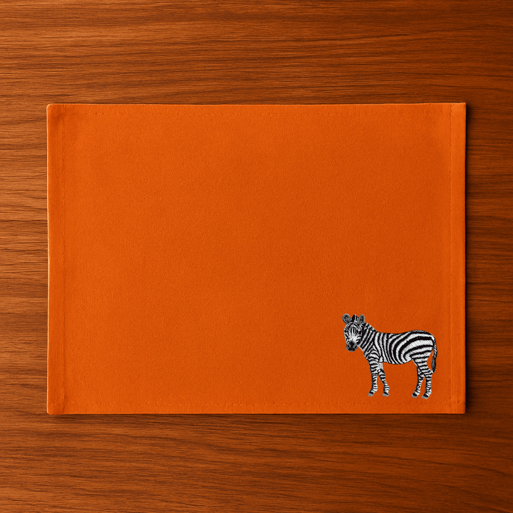 Table Mats - Zebra Embroidery