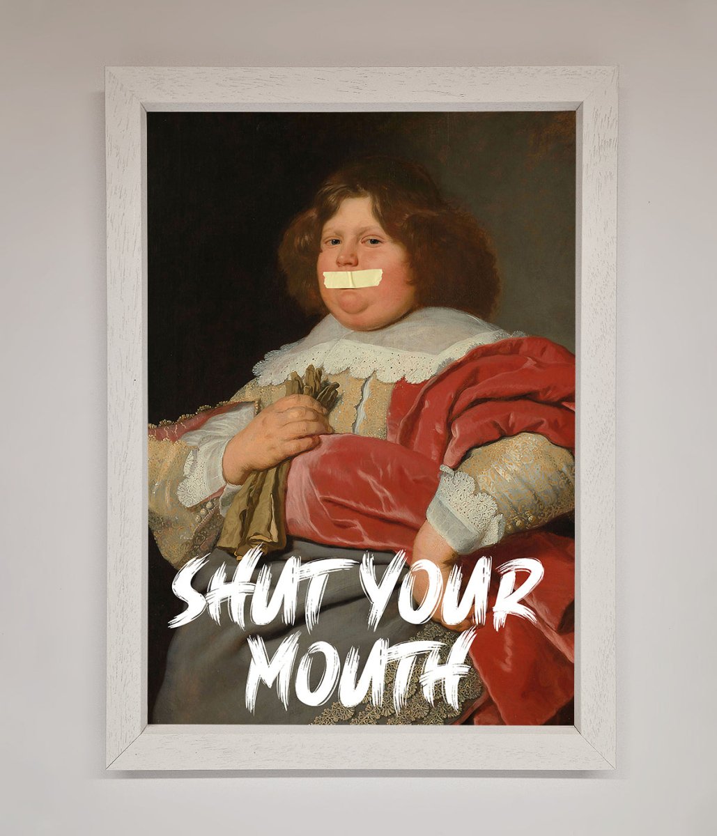 Shut Your Mouth Framed Print