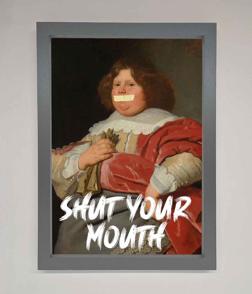 Shut Your Mouth Framed Print