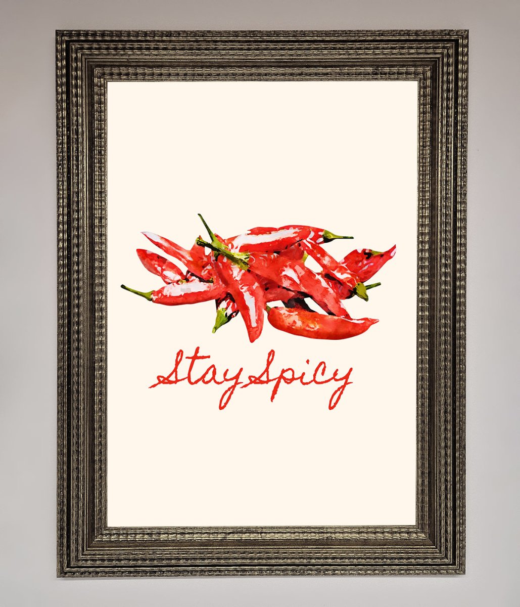 Stay Spicy Framed Print-16