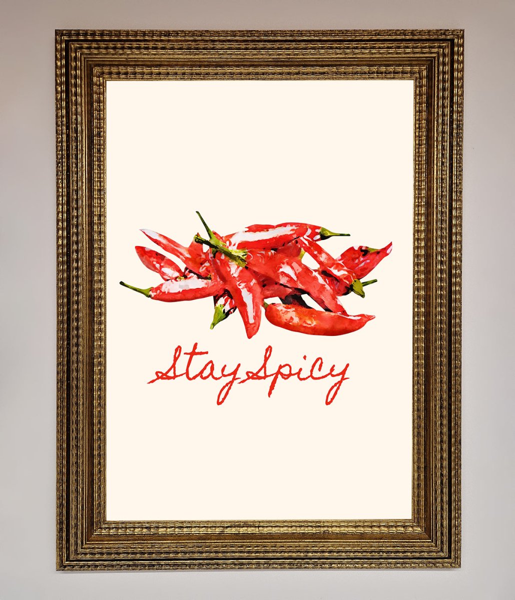 Stay Spicy Framed Print-15