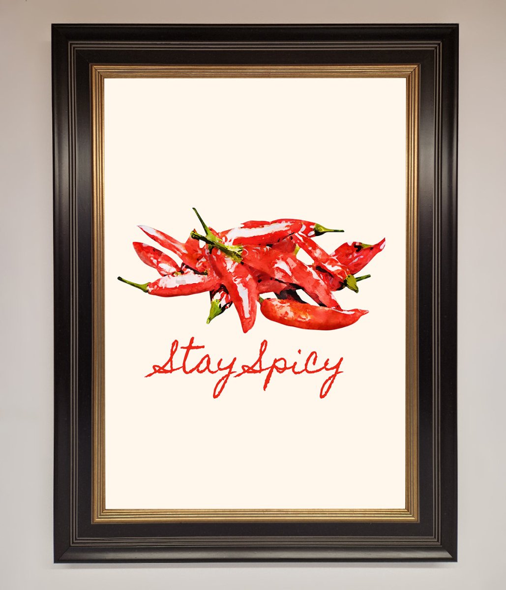 Stay Spicy Framed Print-9