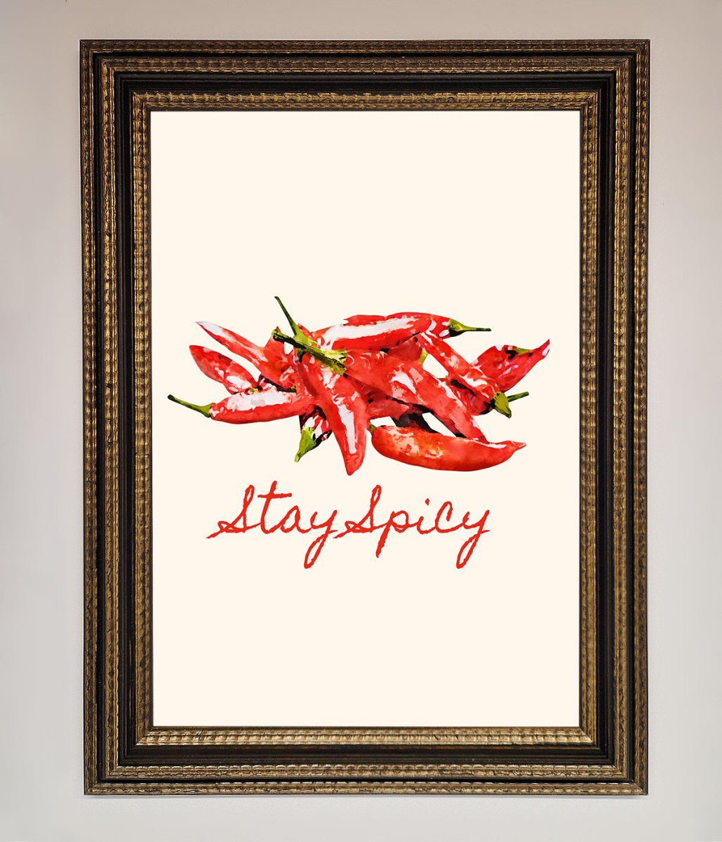 Stay Spicy Framed Print-18