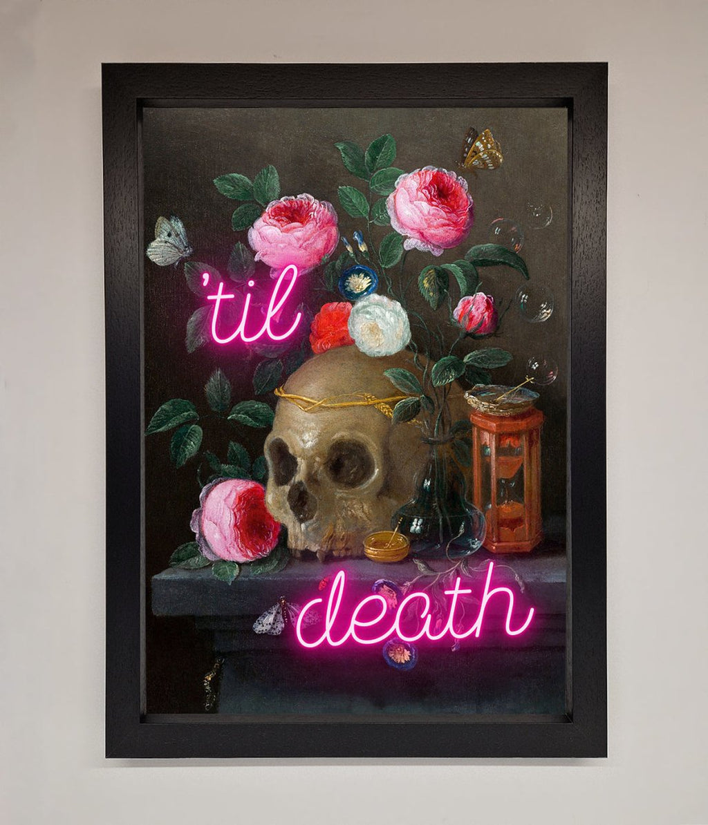Til Death Skull Framed Wall Art-1