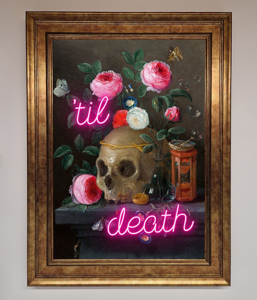 Til Death Skull Framed Wall Art-6