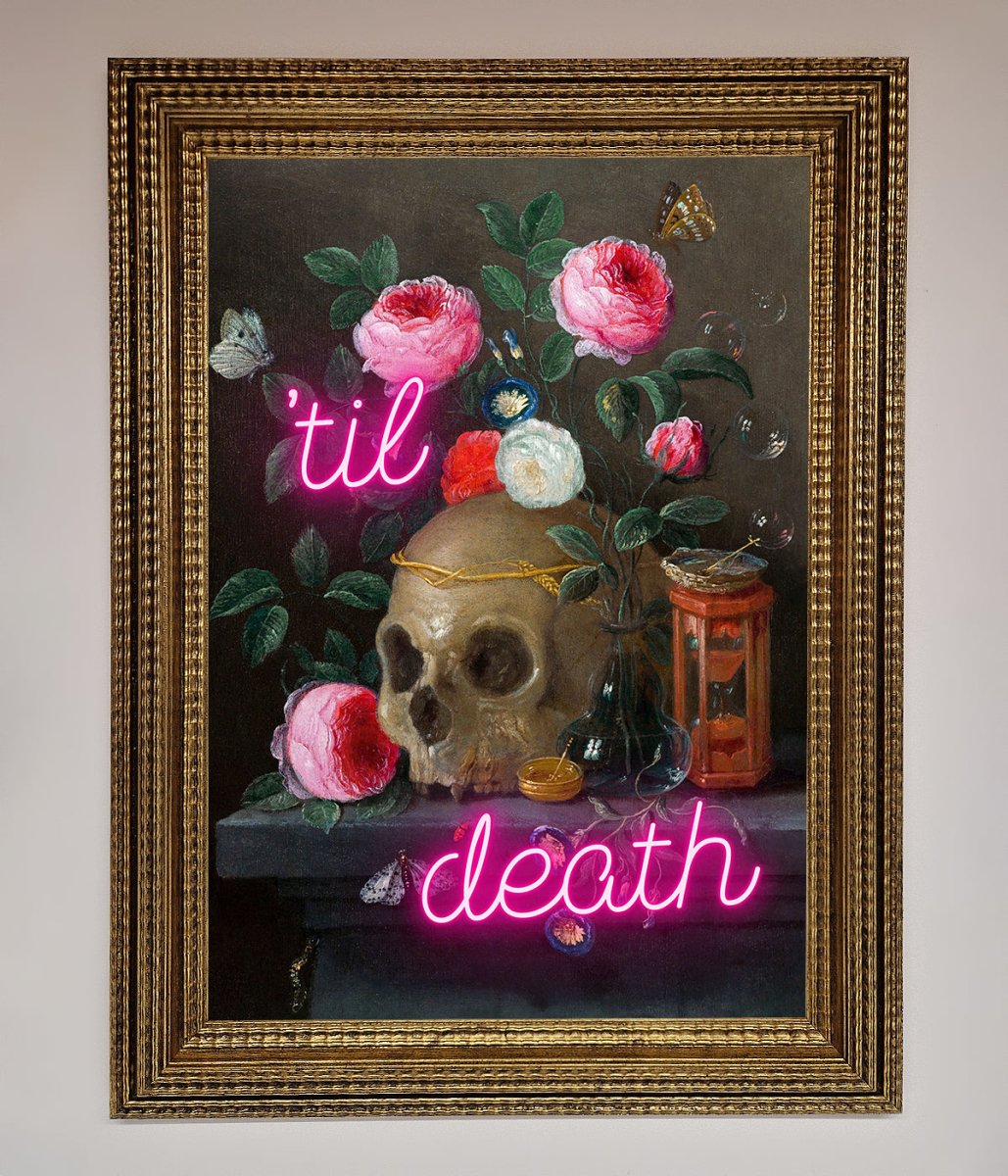 Til Death Skull Framed Wall Art-15