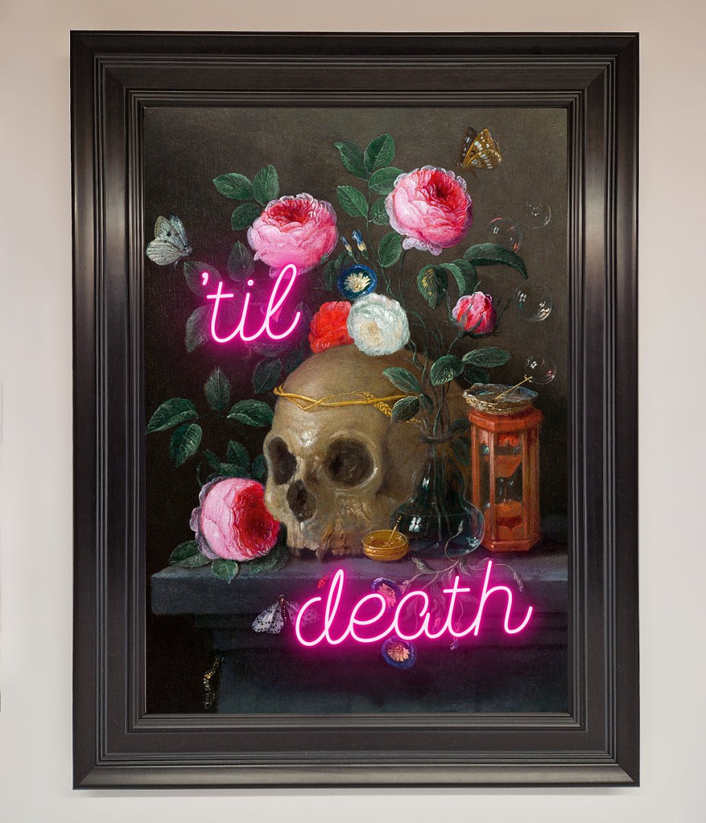 Til Death Skull Framed Wall Art-0