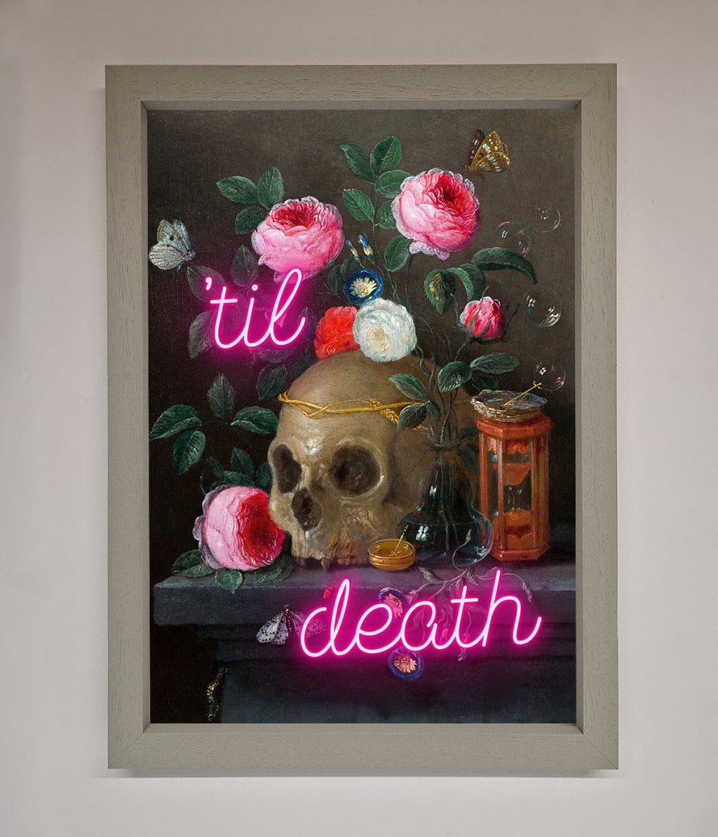 Til Death Skull Framed Wall Art-3