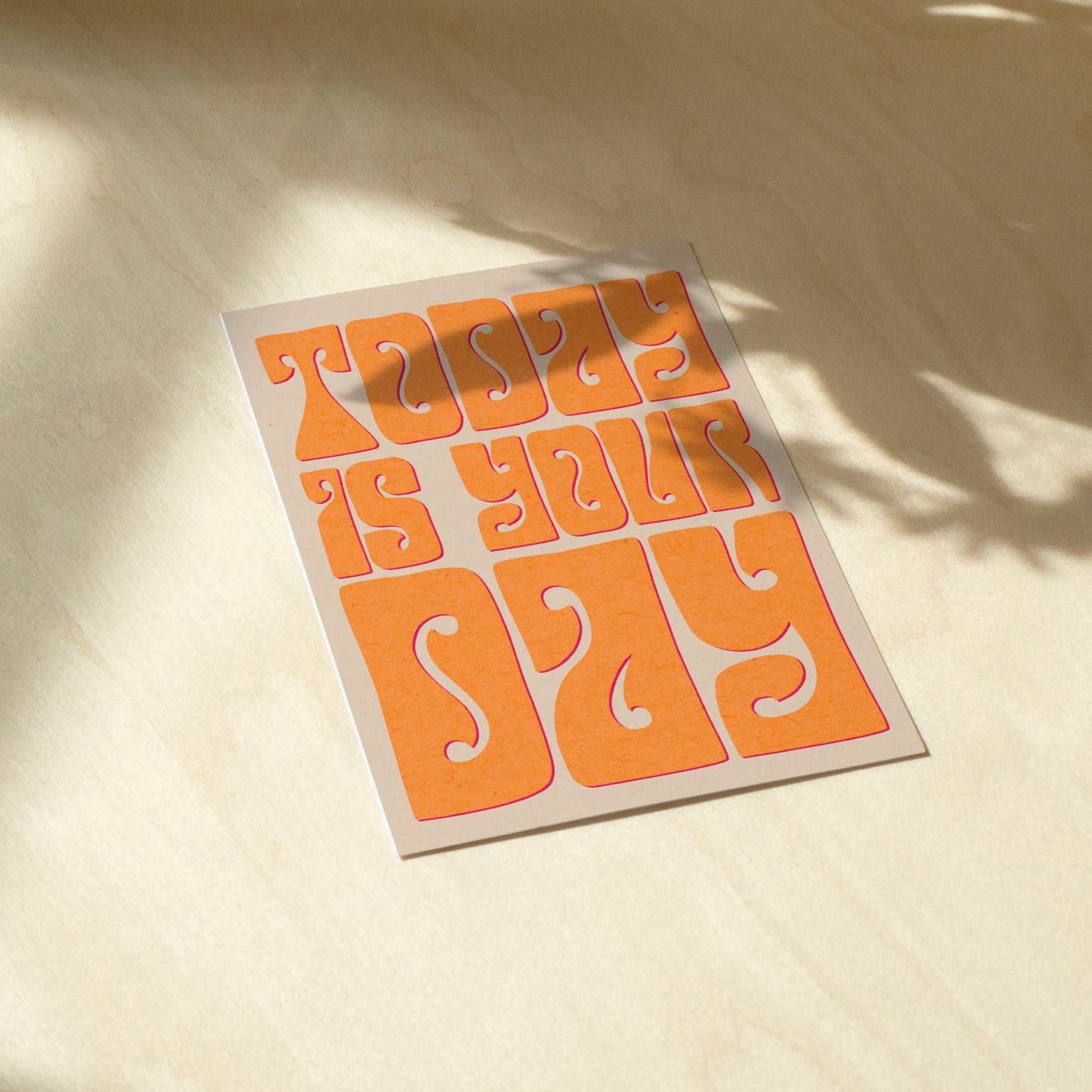 'Today Is Your Day' Retro A6 Birthday Card | Fully Recycled