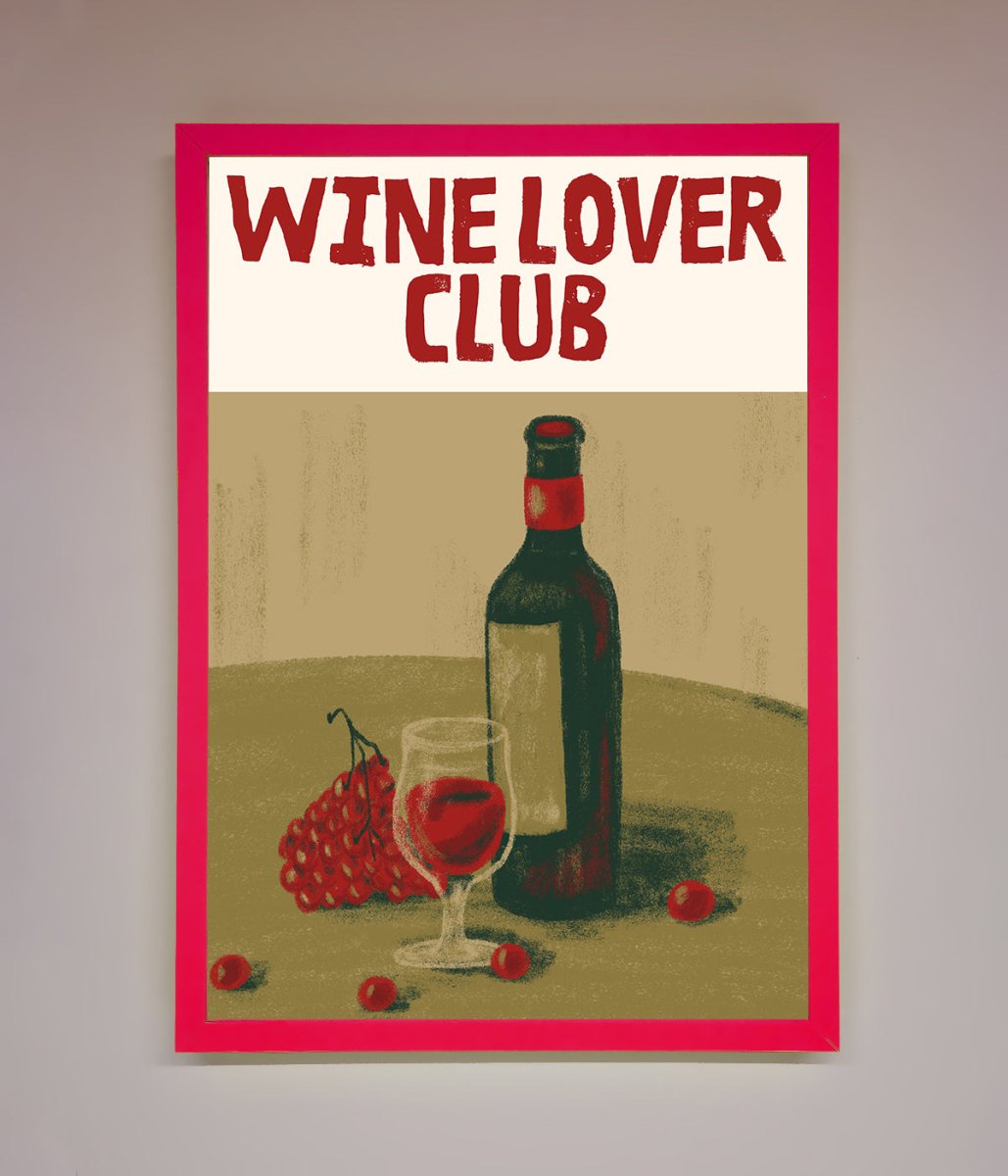 Wine Lovers Club Framed Poster-13