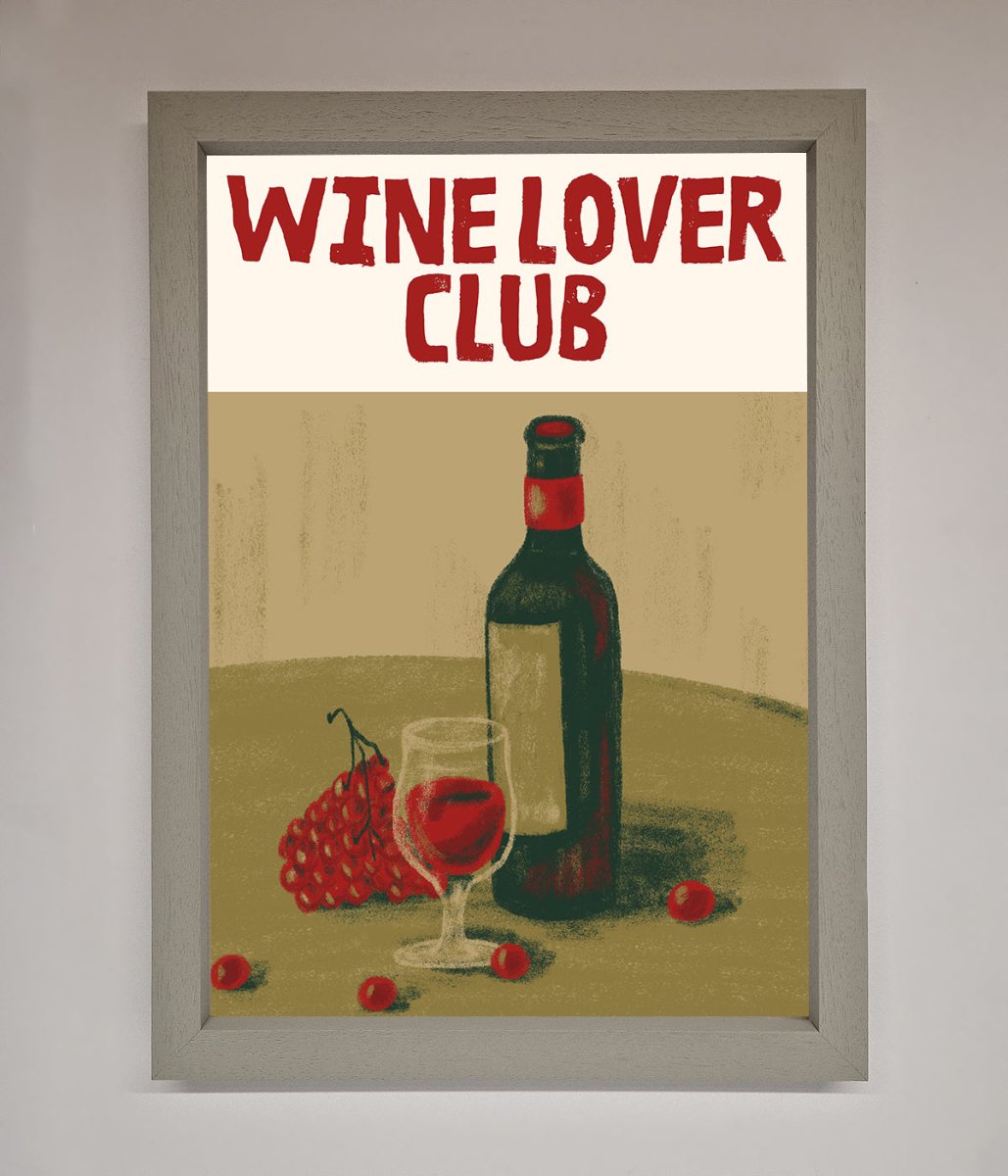 Wine Lovers Club Framed Poster-3