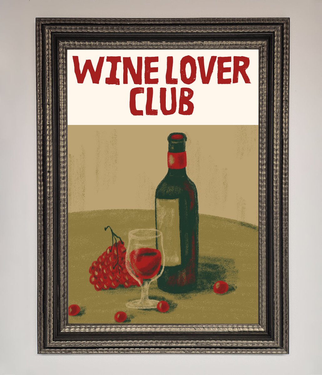 Wine Lovers Club Framed Poster-17