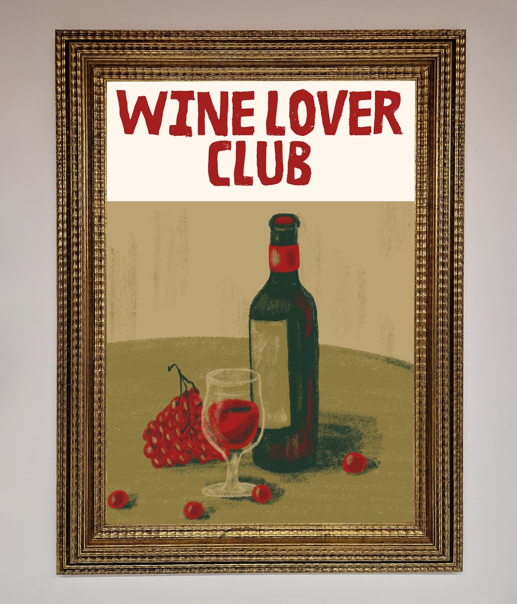 Wine Lovers Club Framed Poster-15