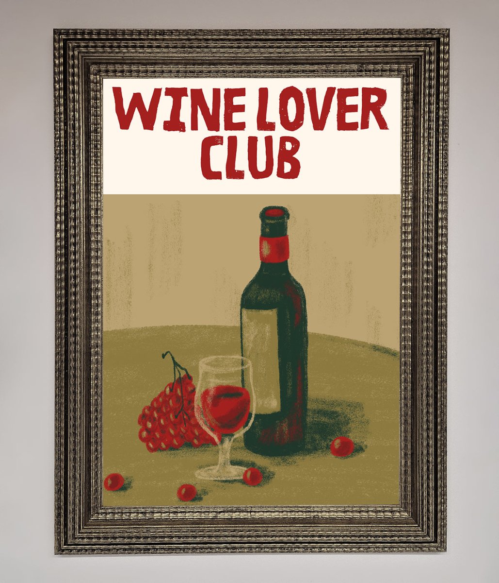 Wine Lovers Club Framed Poster-16