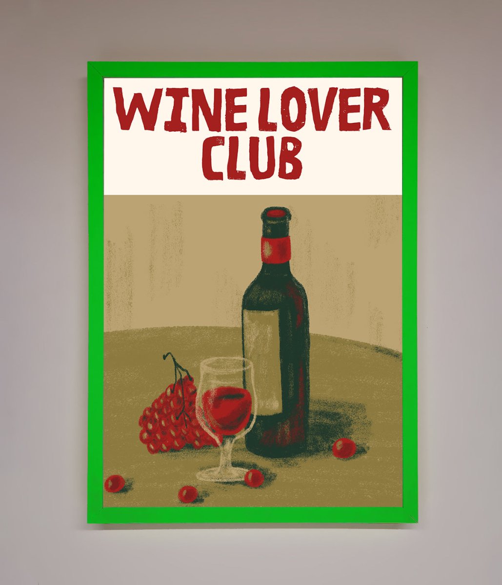 Wine Lovers Club Framed Poster-11