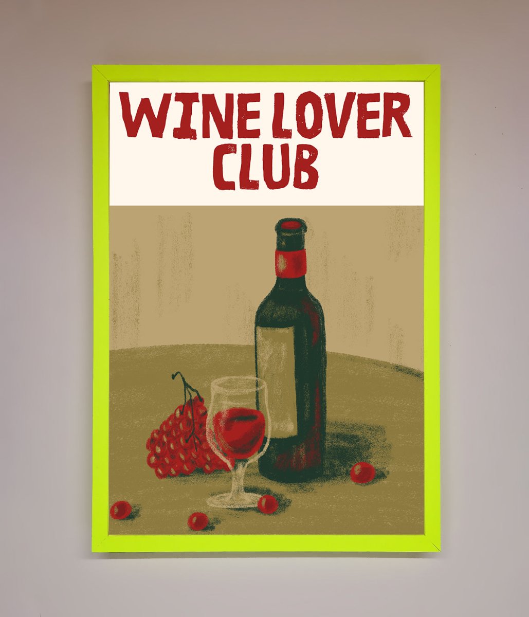 Wine Lovers Club Framed Poster-12