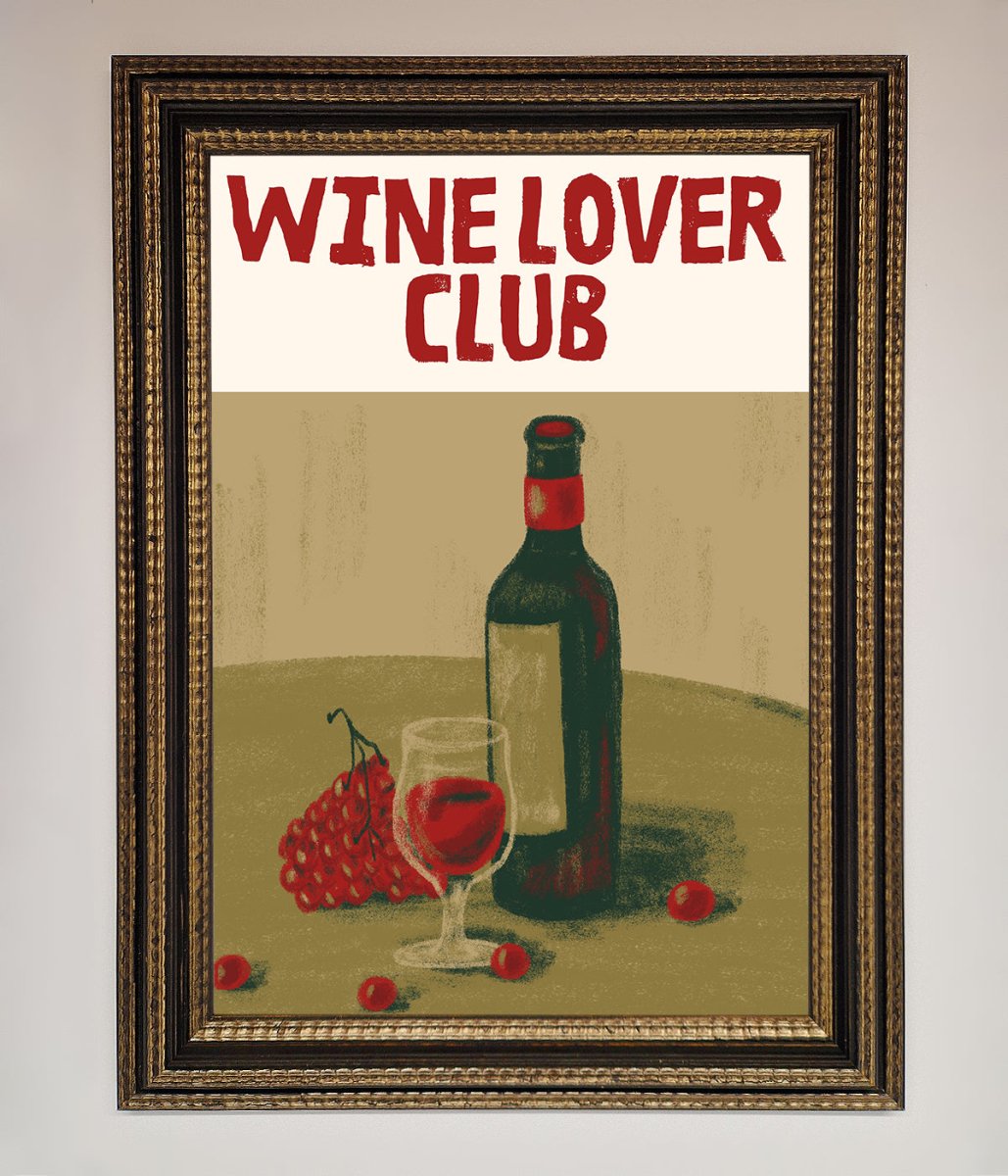 Wine Lovers Club Framed Poster-18